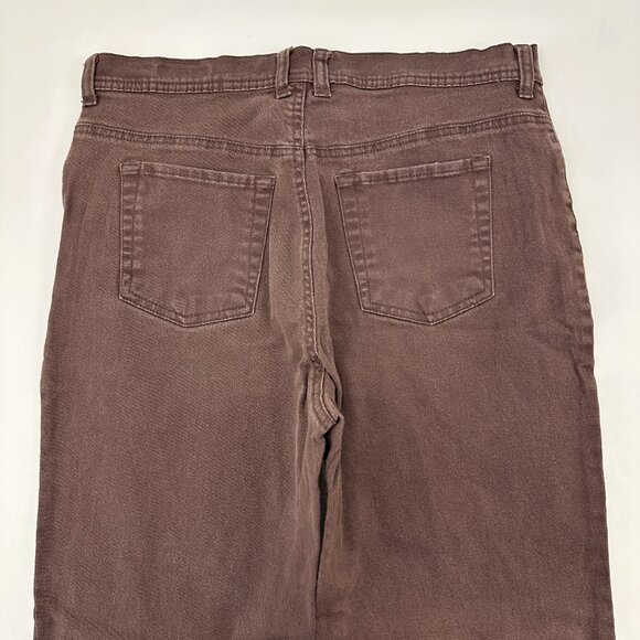 Gloria Vanderbilt Amanda Straight Leg Women's size 12 Long Brown Denim Jeans - Picture 4 of 4